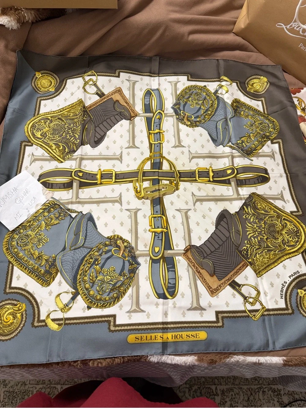 Hermes silk scarf